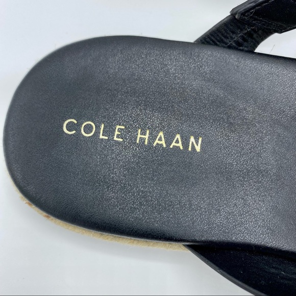Cole Haan Florens Slide Sandal Black Leather | Mercari Cole Haan Black Leather Florens Espadrille Slide Sandal Size 7